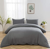 Jersey bed linen with zipper, 115 g/m², grey, 51, 100% cotton