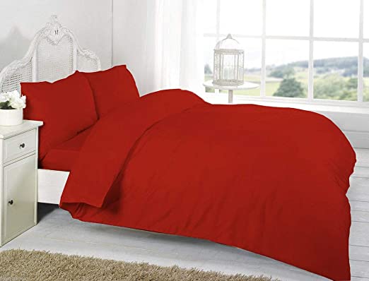 Jersey bedding set with zipper, 115 gsm, red, 26, 100% cotton