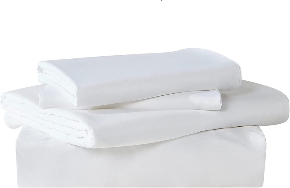 Satin cotton bed linen, T-230, White