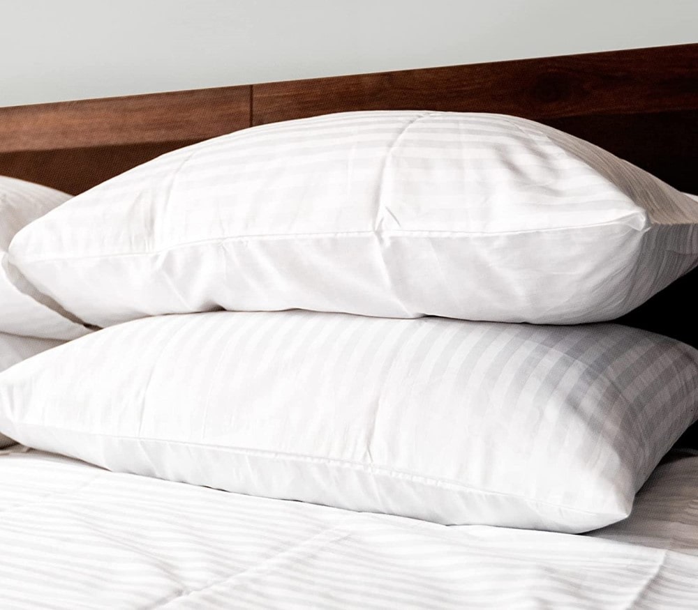 Bed linen items - pillowcase, White, Damask 2 cm, 175 gr/sqm