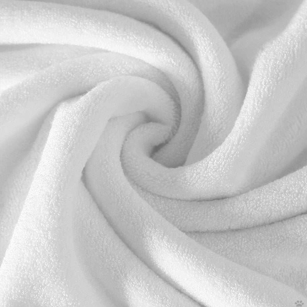 Terry waterproof mattress protector, PU, with zipper, White 18cm