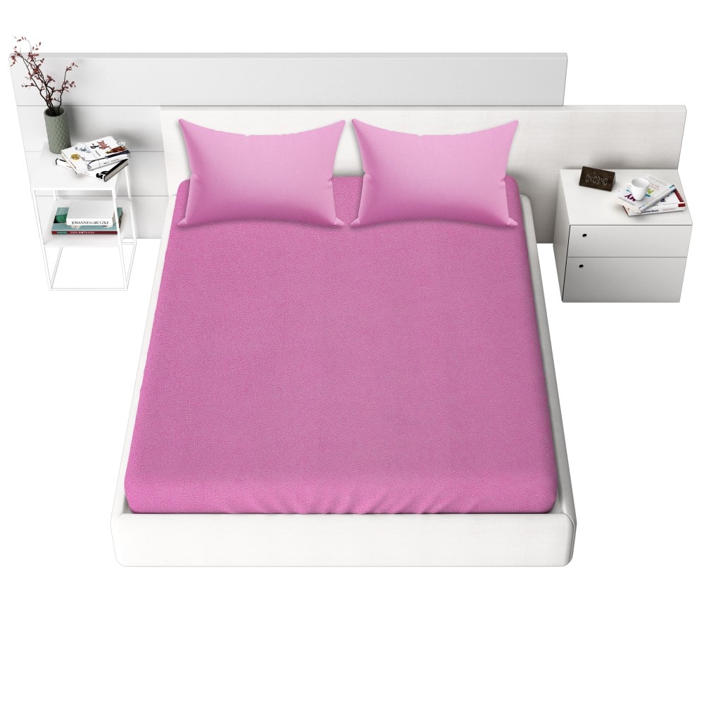 Fitted Terry Sheet, 150gsm, pink, 100% cotton