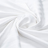 Satin Damask Bed Linen with 2 cm Stripes, White 135 g/m²
