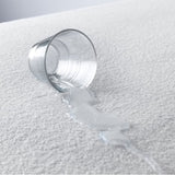 Terry waterproof mattress protector, PU, with zipper, White 18cm