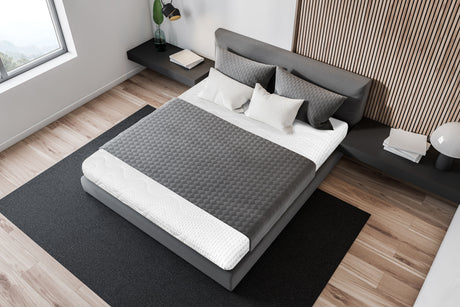 Topper Saltea Best Sleep H 7cm, spuma poliuretanica profilata, husa argentum