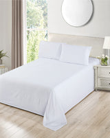 Linen pieces - duvet cover, White, 2 cm Damask, 135 gr/sqm, 70% cotton + 30% polyester