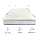 Saltea superortopedica Hotel Best Line, Ressort, 35cm, arcuri impachetate, spuma memory, fermitate medie