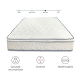 Saltea superortopedica Hotel Best Line, Ressort, 25cm, arcuri impachetate, spuma memory, fermitate medie
