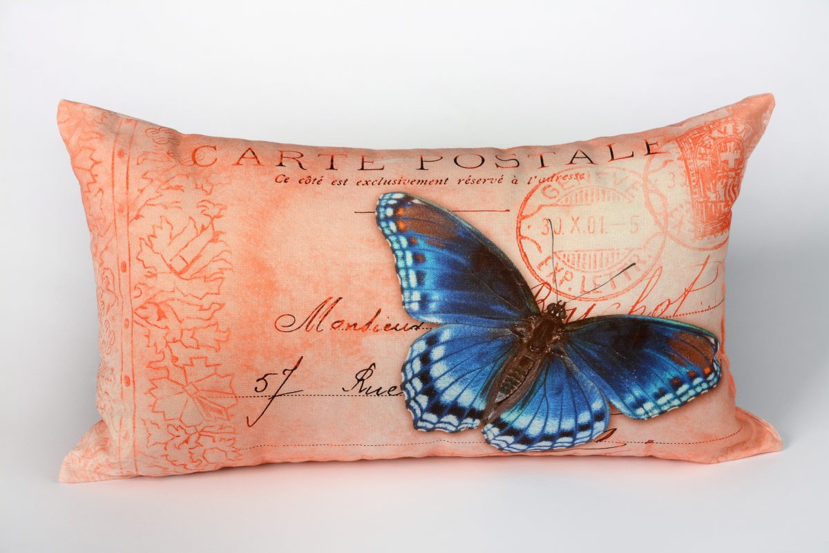 Decorative Pillow Mariposa Postcard