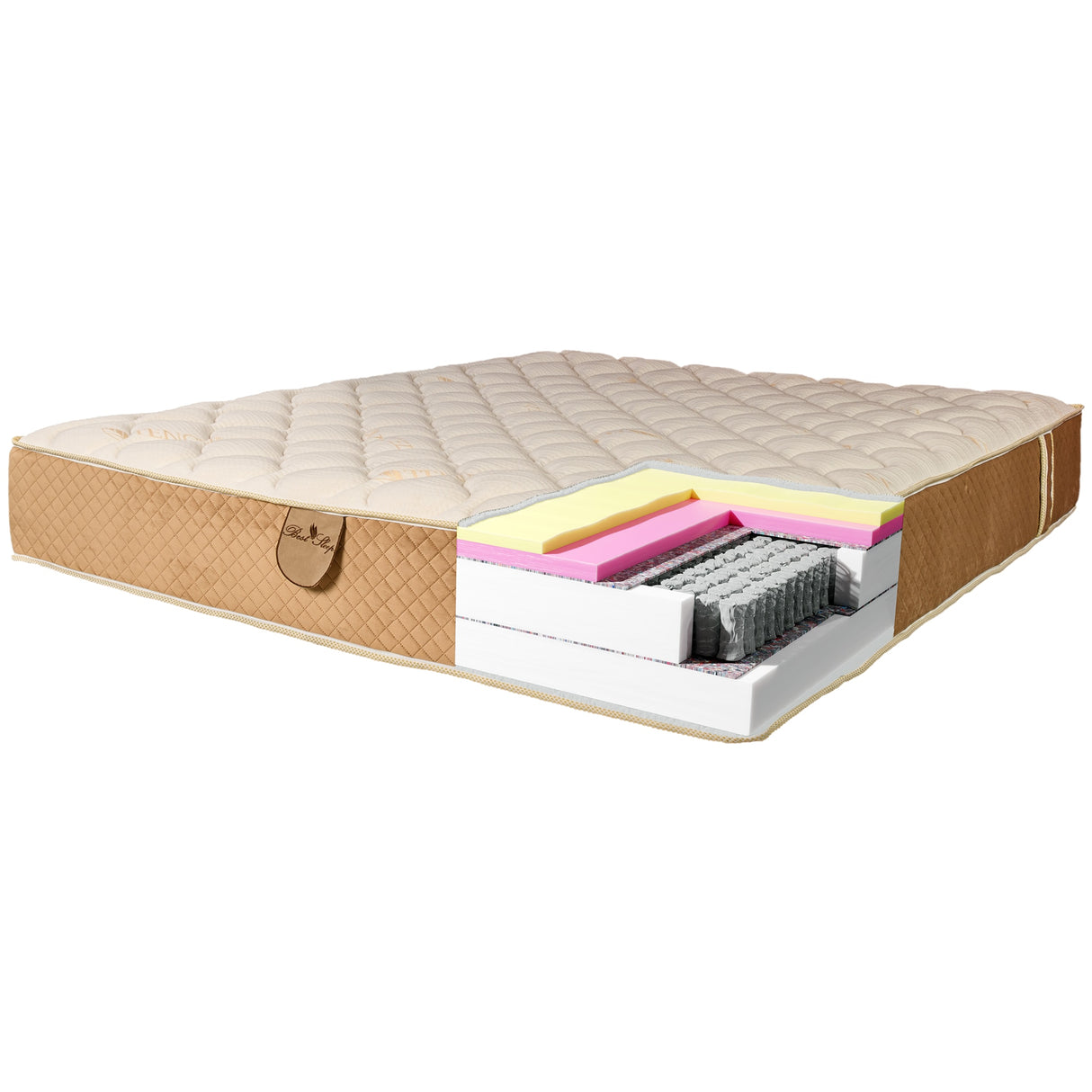 Saltea ortopedica, Tencel Elite, 30cm, arcuri Pocket, husa matlasata cu spuma memory, fermitate medie