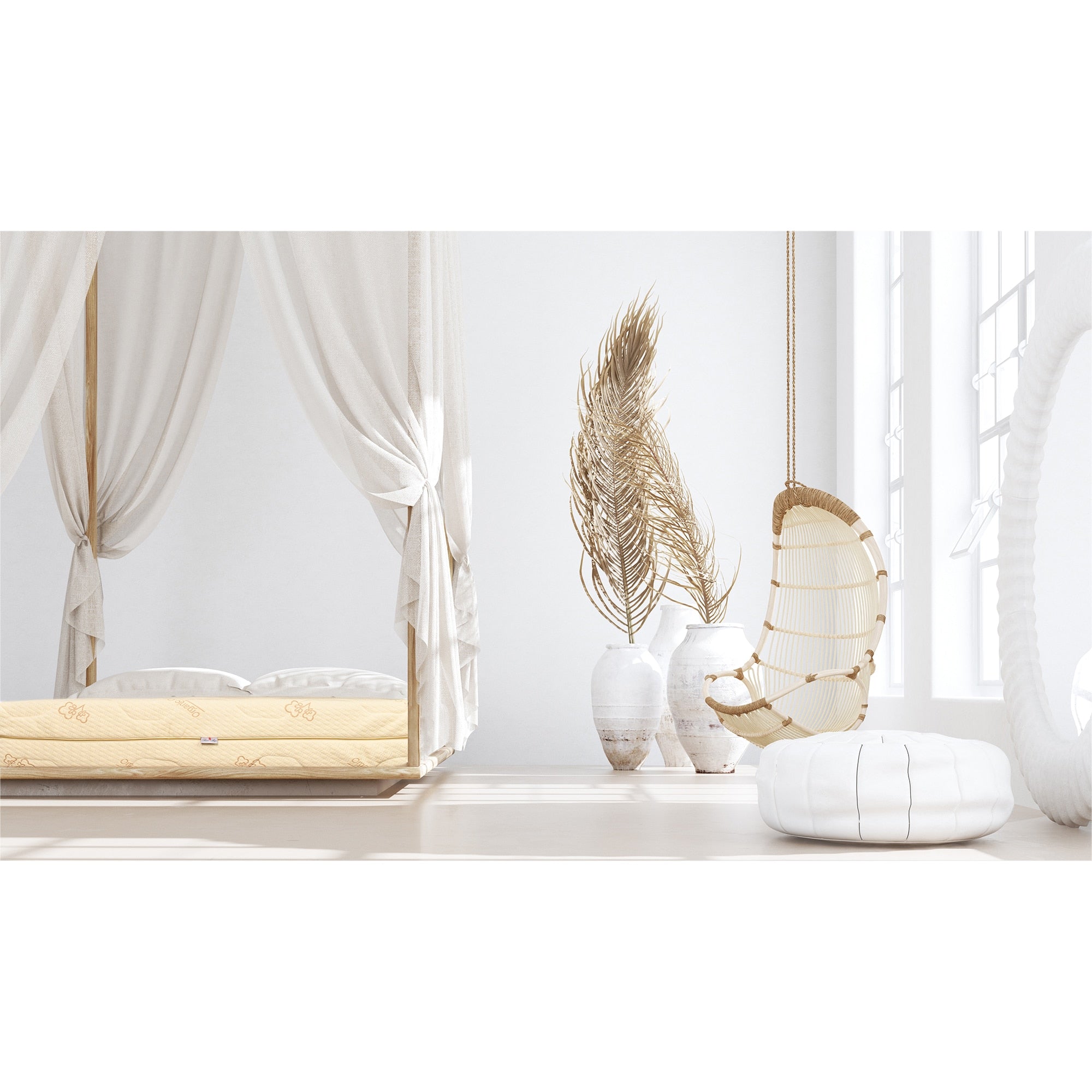 Saltea ortopedica, Best Sleep Comfort Hybrid, 25cm, latex, spuma poliuretanica, husa bumbac, Hipoalergenica, fermitate medie