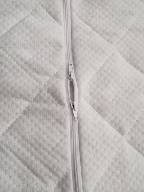 Husa saltea matlasata tricot natur, cu fermoar 20cm